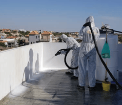 Spray on line-x roof membrane